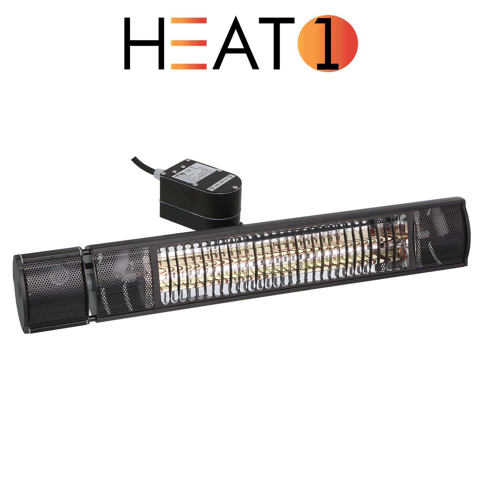 Terrassvärmare ECO plus-line 2000W oscillerande HEAT1, svart