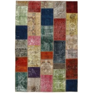 Vintage Patchwork orientalisk matta 141 x 207 cm