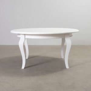 Tabell matbord ø 150 cm vit