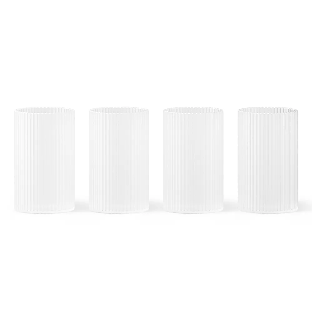 Ferm Living, Ripple Verrines dricksglas 4-pack - Frosted