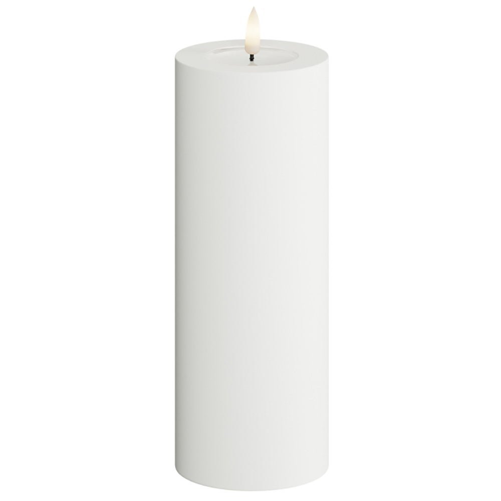 Deluxe Homeart, LED blockljus utomhus  7,5x20 cm vit