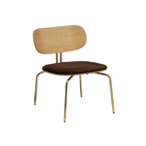 Umage Curious Lounge fåtölj mässing / Teddy Brown