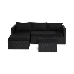 Mendoza 5-sits soffgrupp för utomhusbruk svart