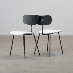 Decotique Habit matstol svart / vit, set om 2