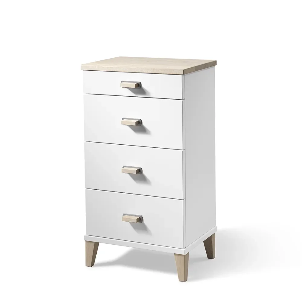 Oscarssons Möbel, Malva Byrå H76 B40 cmVitlack/Vitoljad Ek