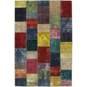 Vintage Patchwork orientalisk matta 201 x 305 cm