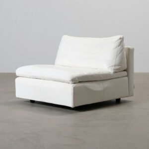 Interface fåtölj vit läder