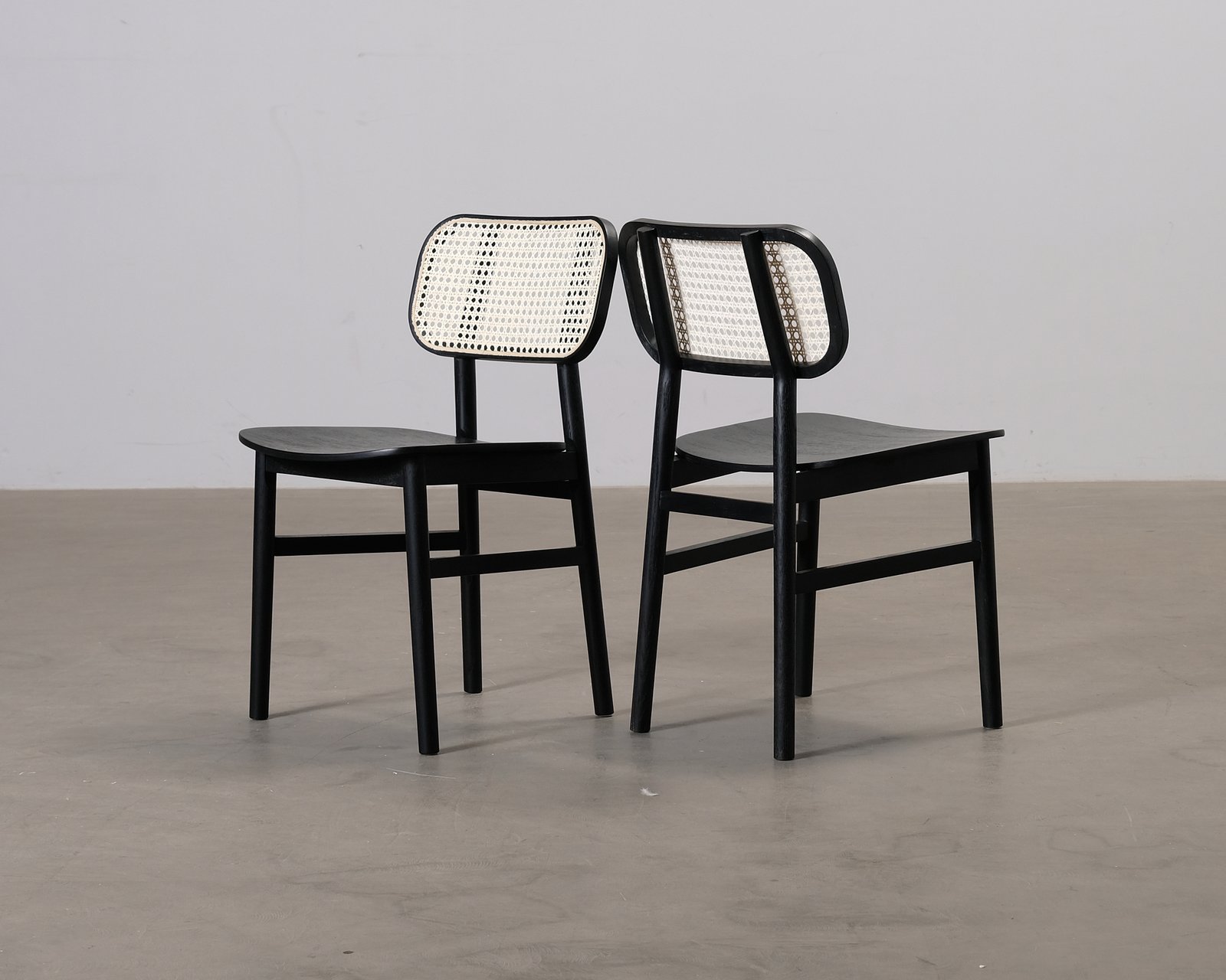 FeelDesign Rita matstol svart / rotting, set om 2