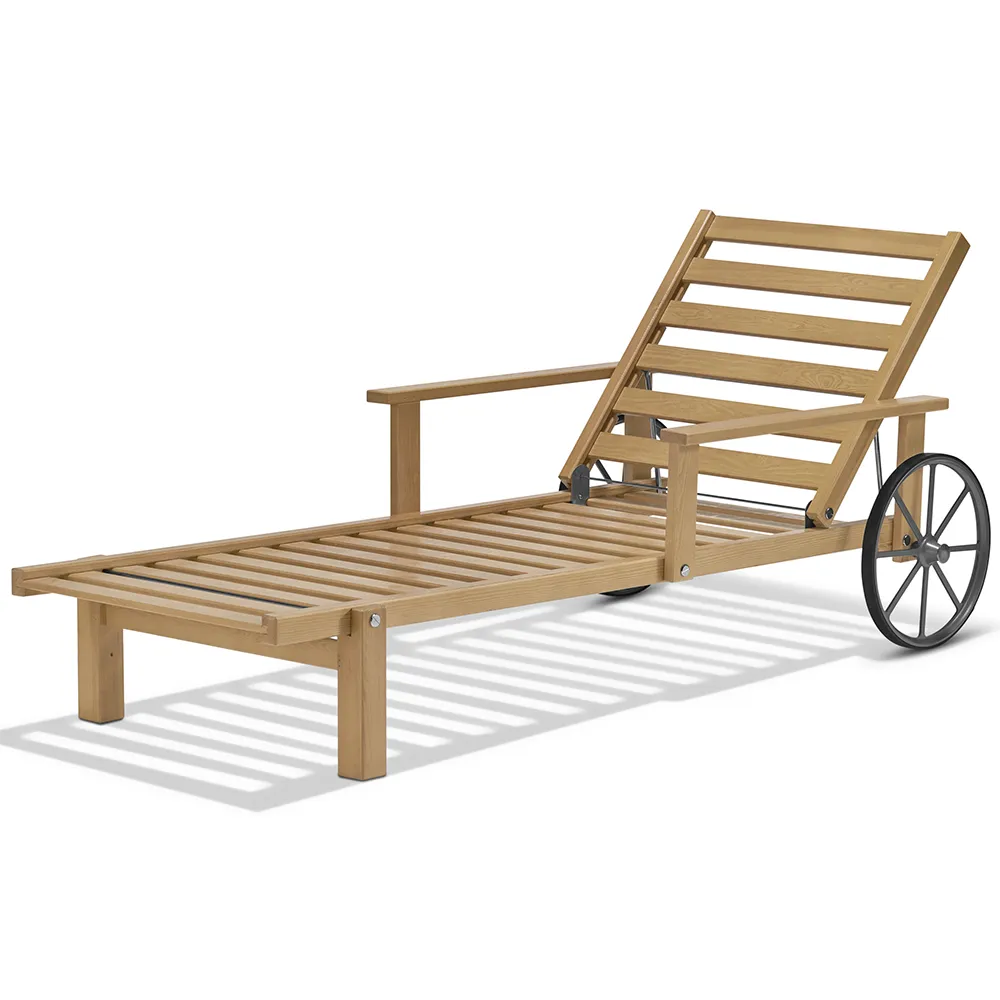 Fri Form, Liggvagn Med Armstöd Teak