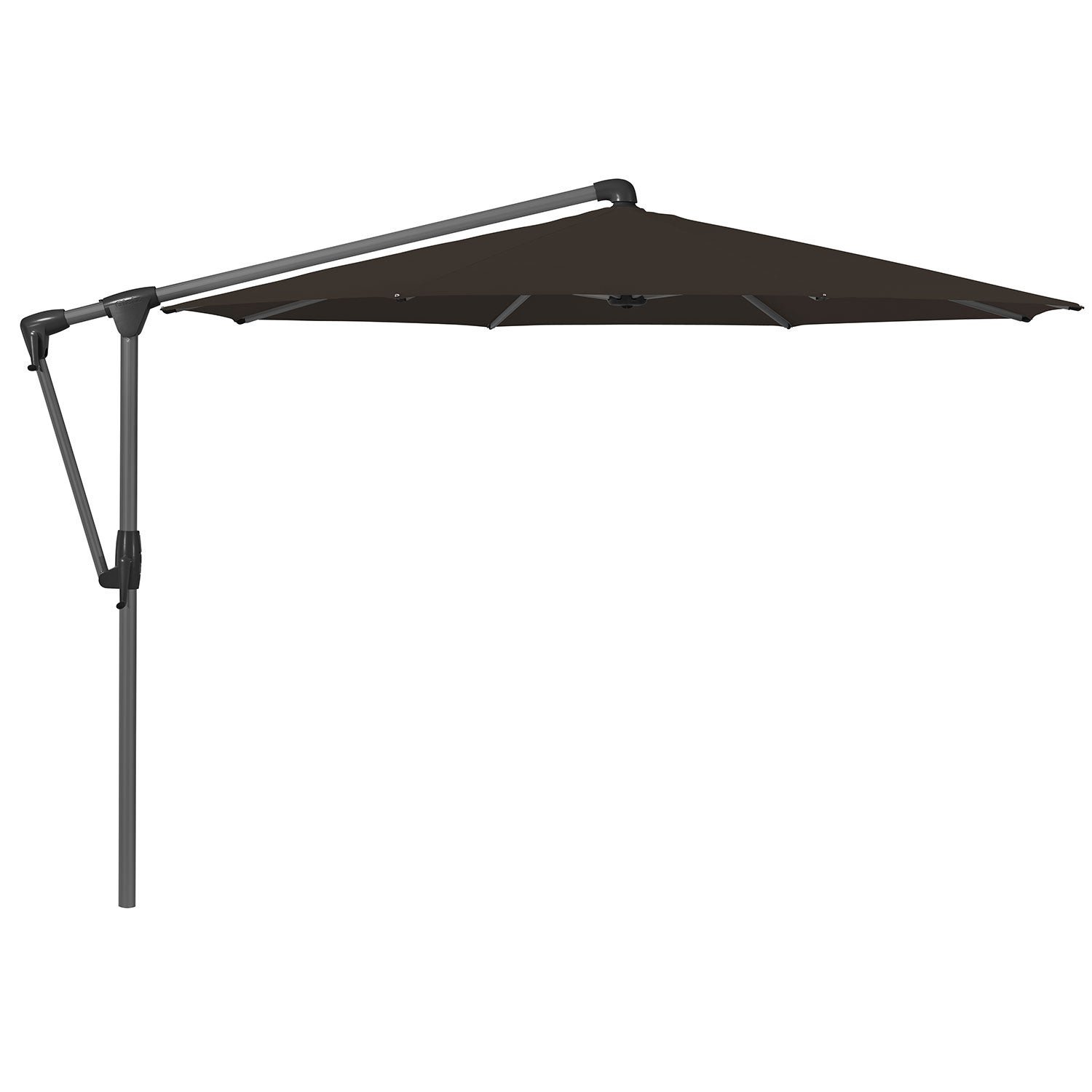 Glatz, Sunwing Casa frihängande parasoll 330 cm kat.4 antracite alu / 408 black