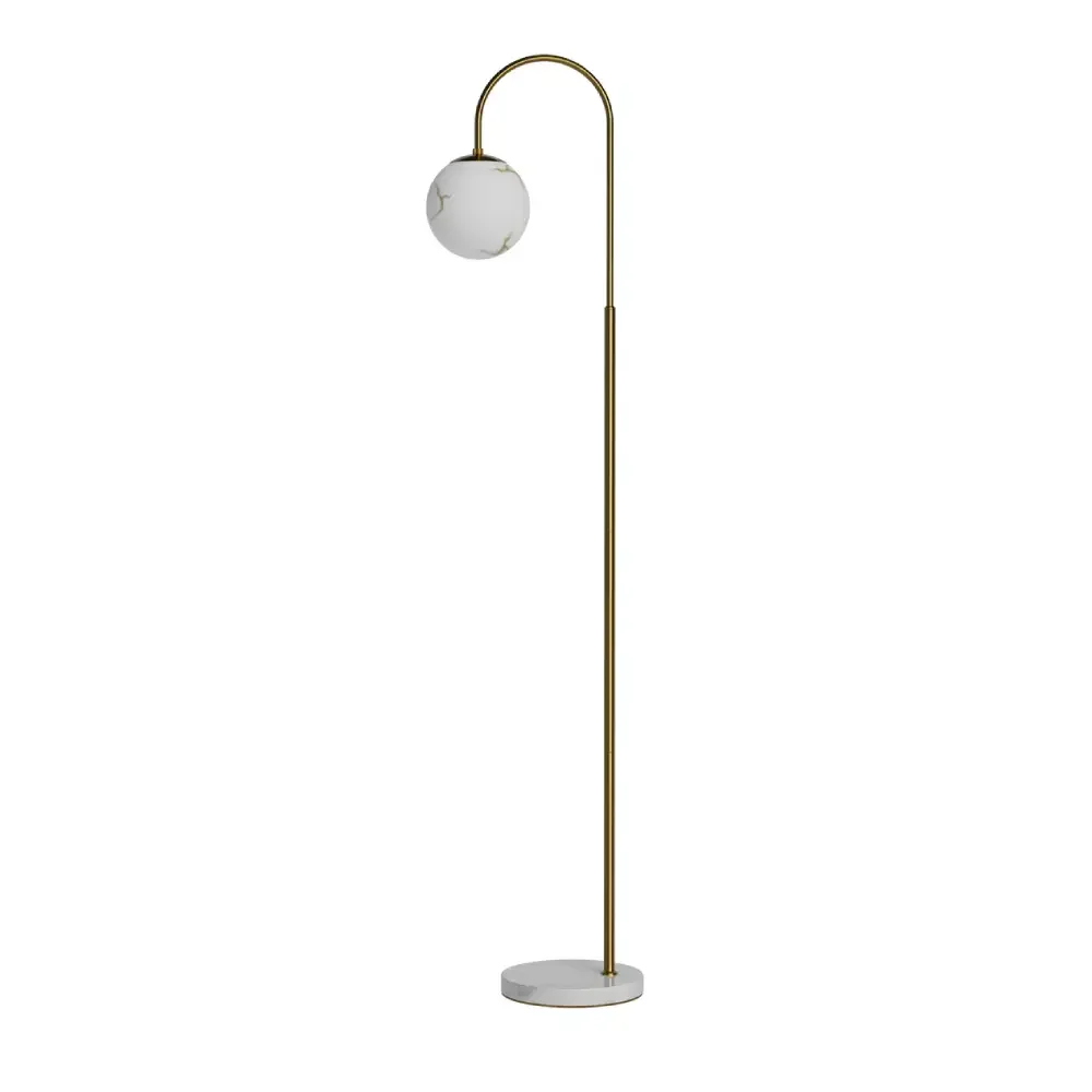 by Rydéns, Bellagio golvlampa H163cm mässing/vit