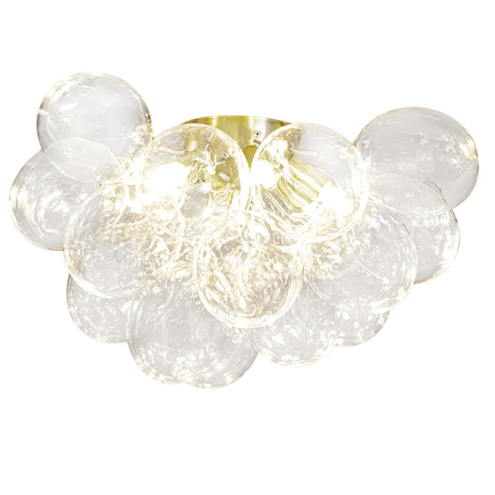 by Rydéns, Gross plafond Ø50cm mässing/klarglas