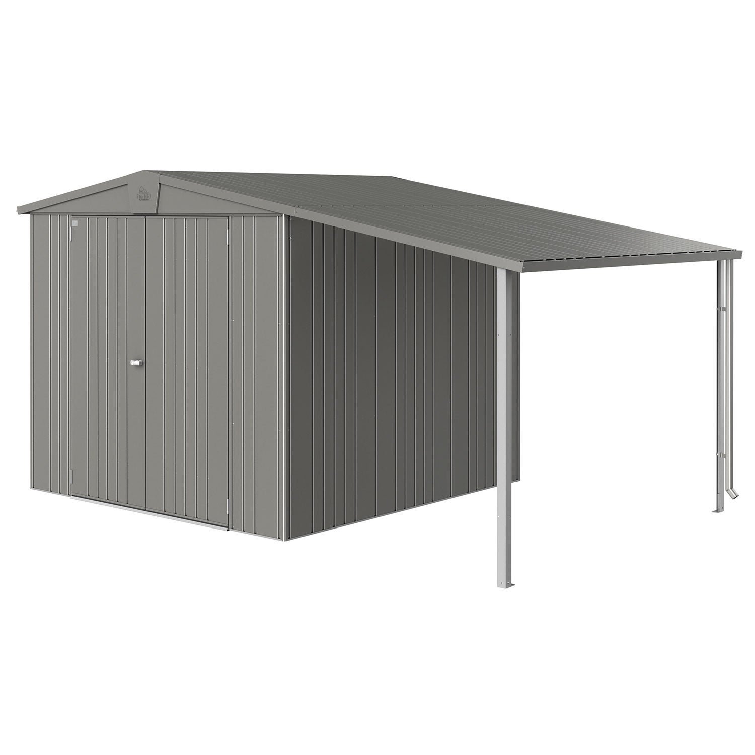 Biohort, Europa sidotak trädgårdsskjul storlek 45 metallic kvarts-grå