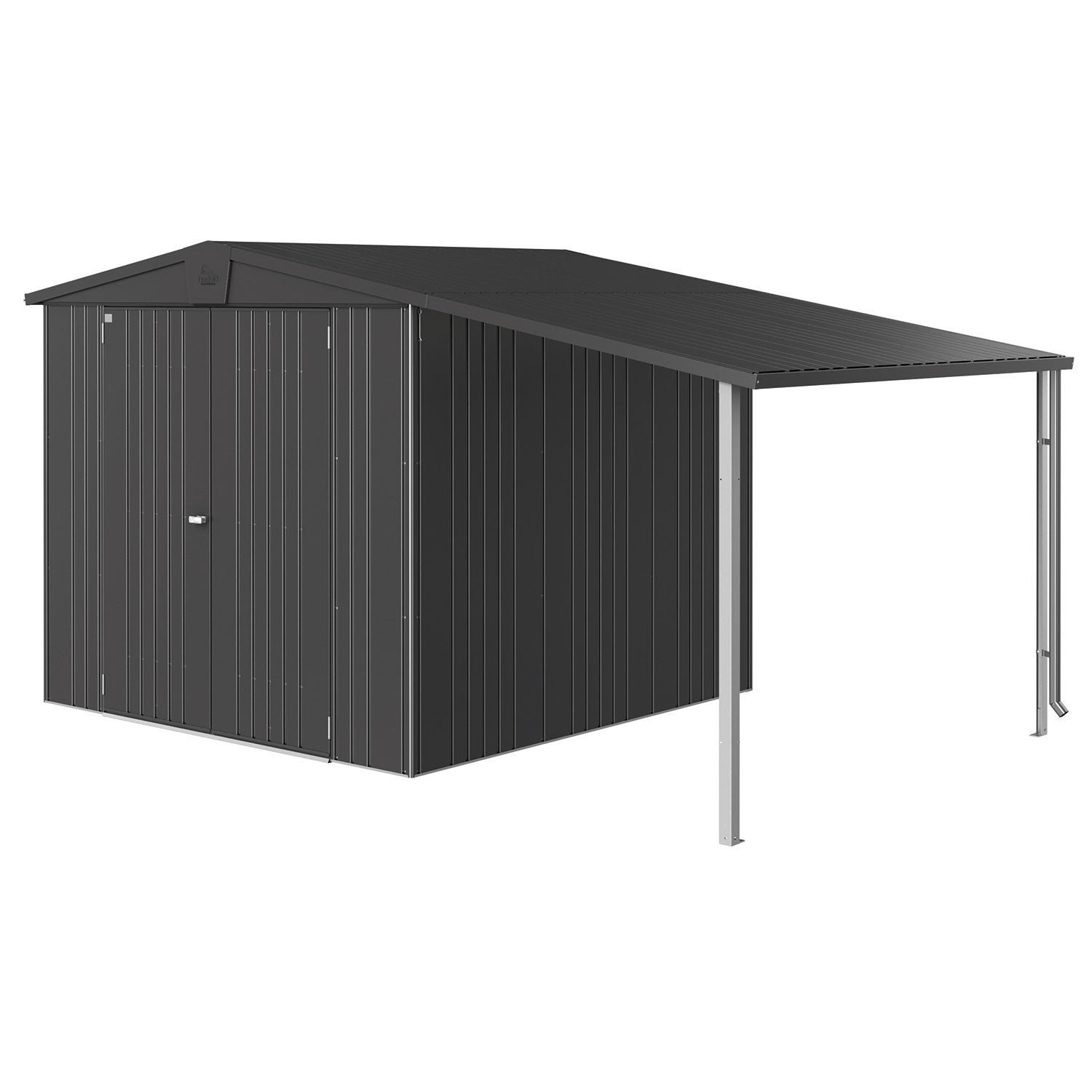 Biohort, Europa sidotak trädgårdsskjul storlek 45 metallic mörkgrön