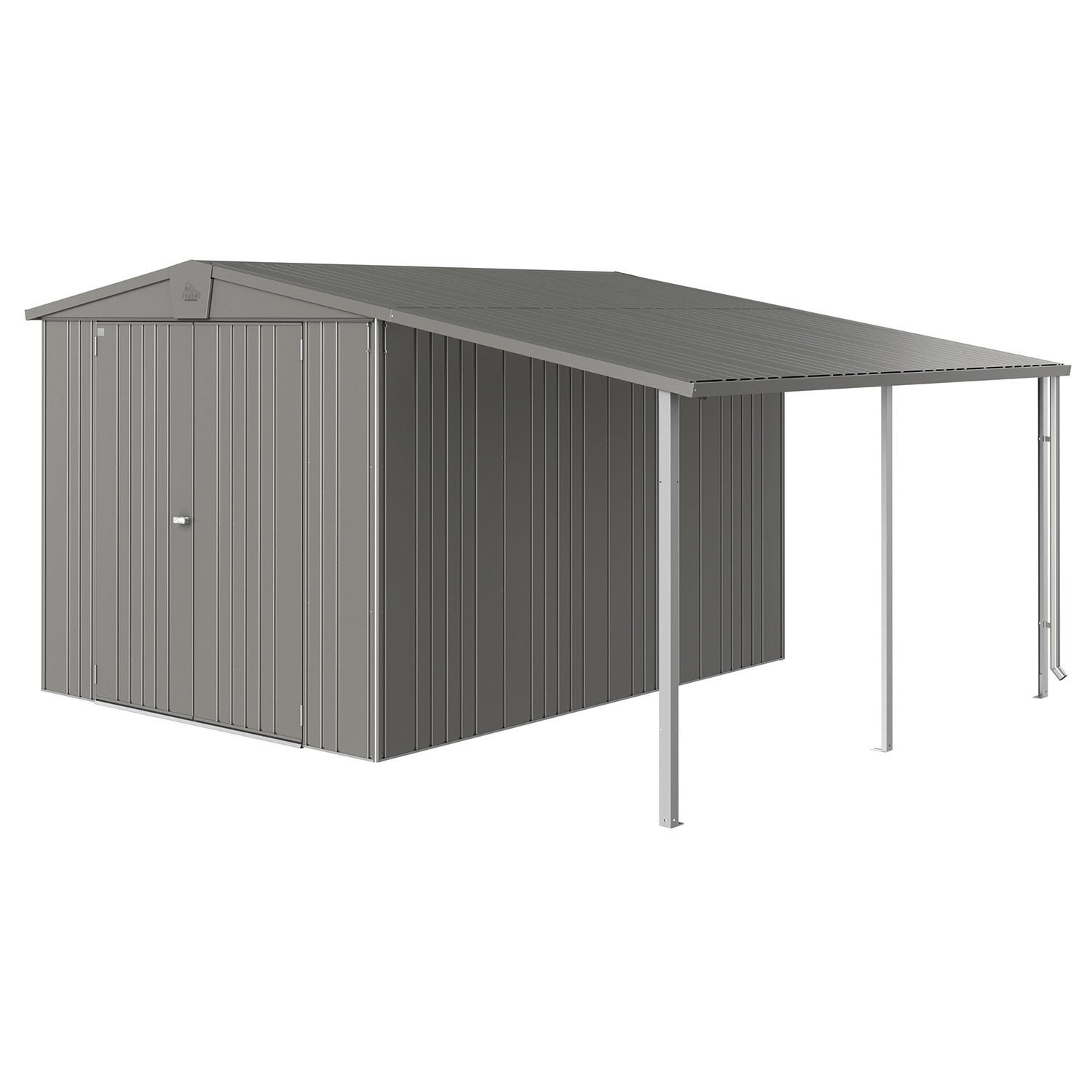 Biohort, Europa sidotak trädgårdsskjul storlek 67 metallic kvarts-grå