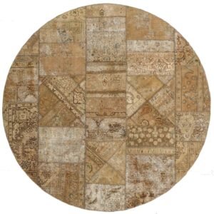 Vintage Patchwork orientalisk matta ø 250 cm