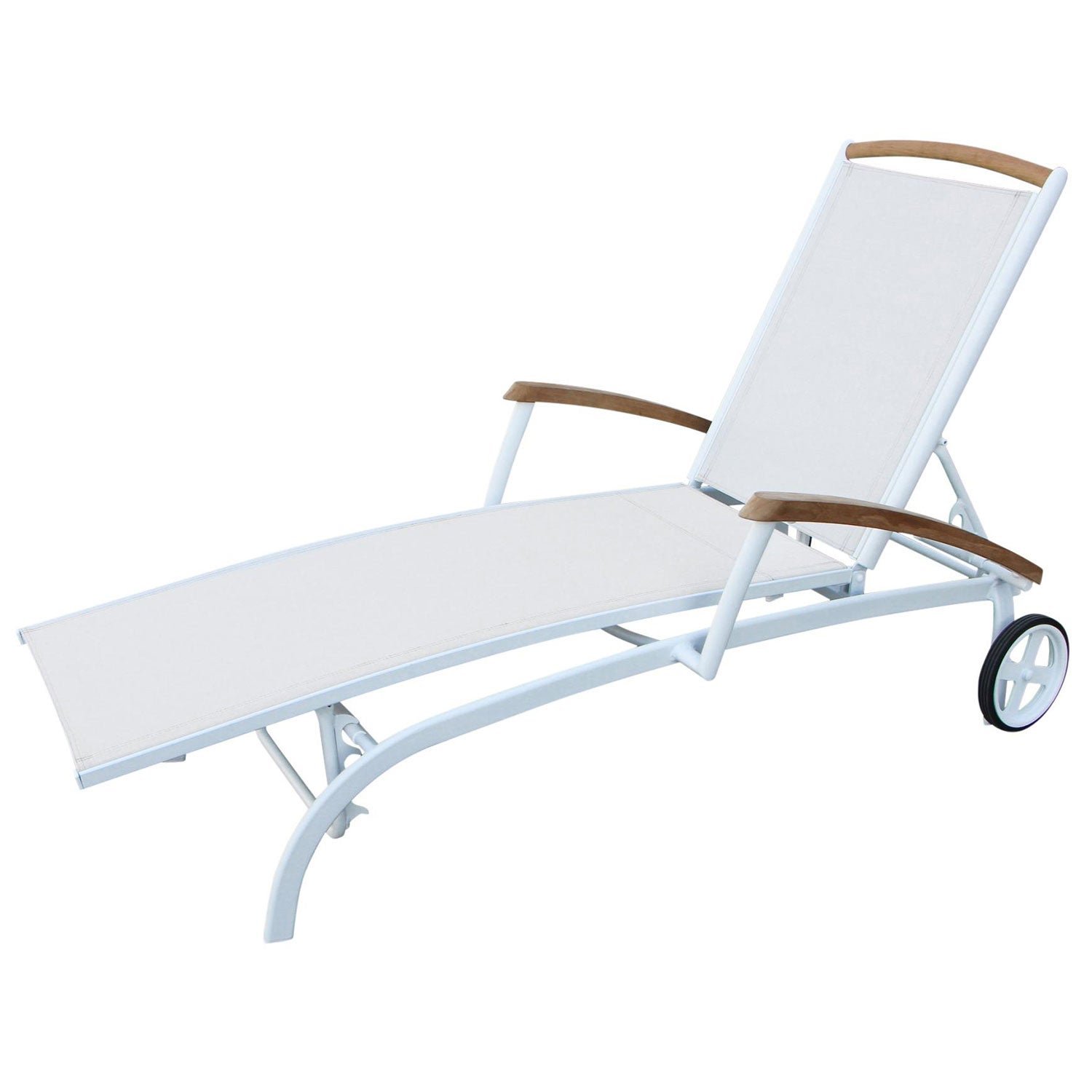 Brafab, Andy vilsäng vit/offwhite teak