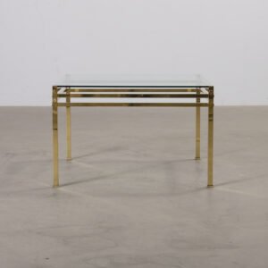Soffbord med glasskiva guld