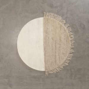 Woven Works Arc ullmatta ø 200 cm vit / beige