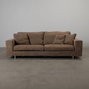 DIS Inredning 3-sits tygsoffa brun