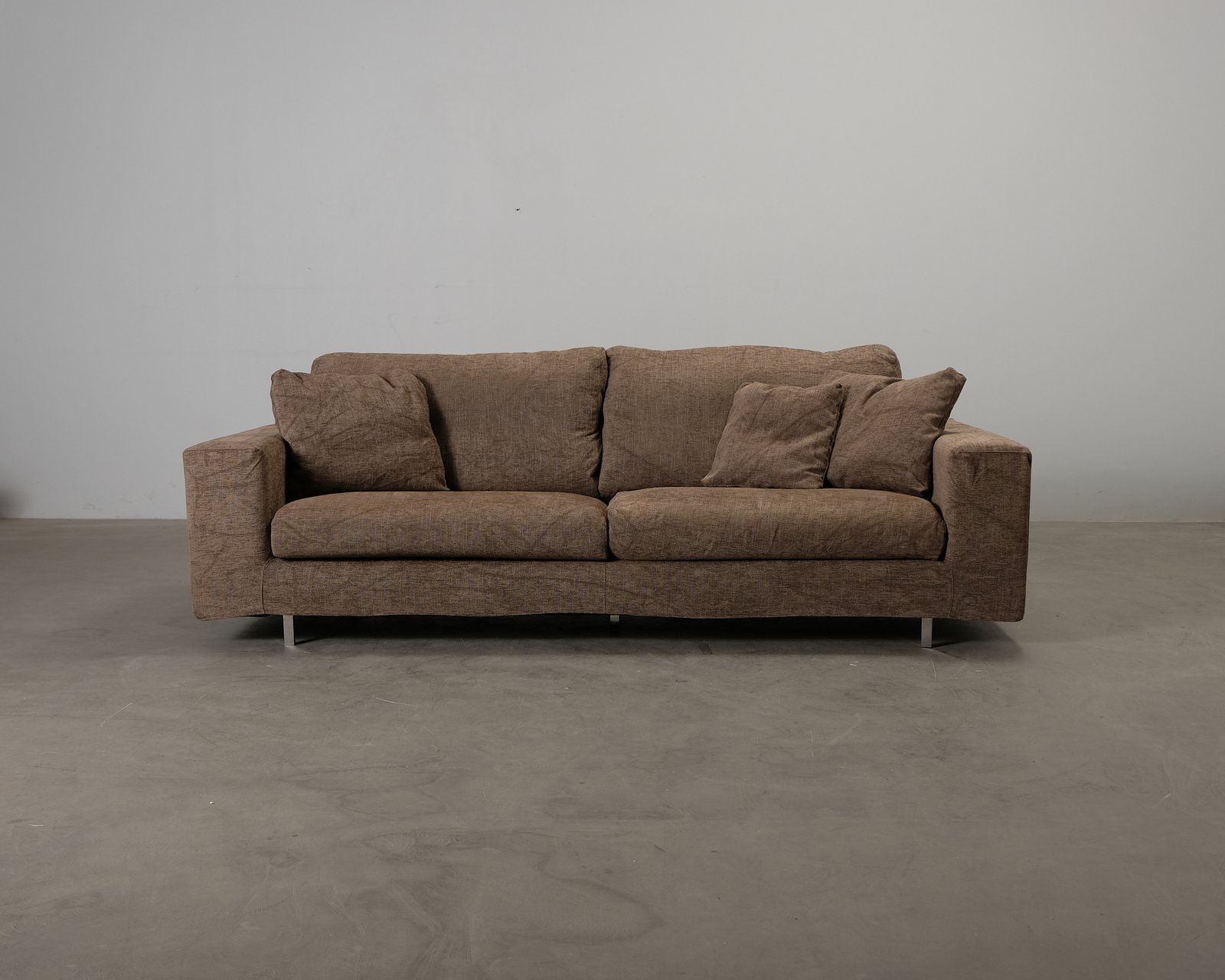 DIS Inredning 3-sits tygsoffa brun