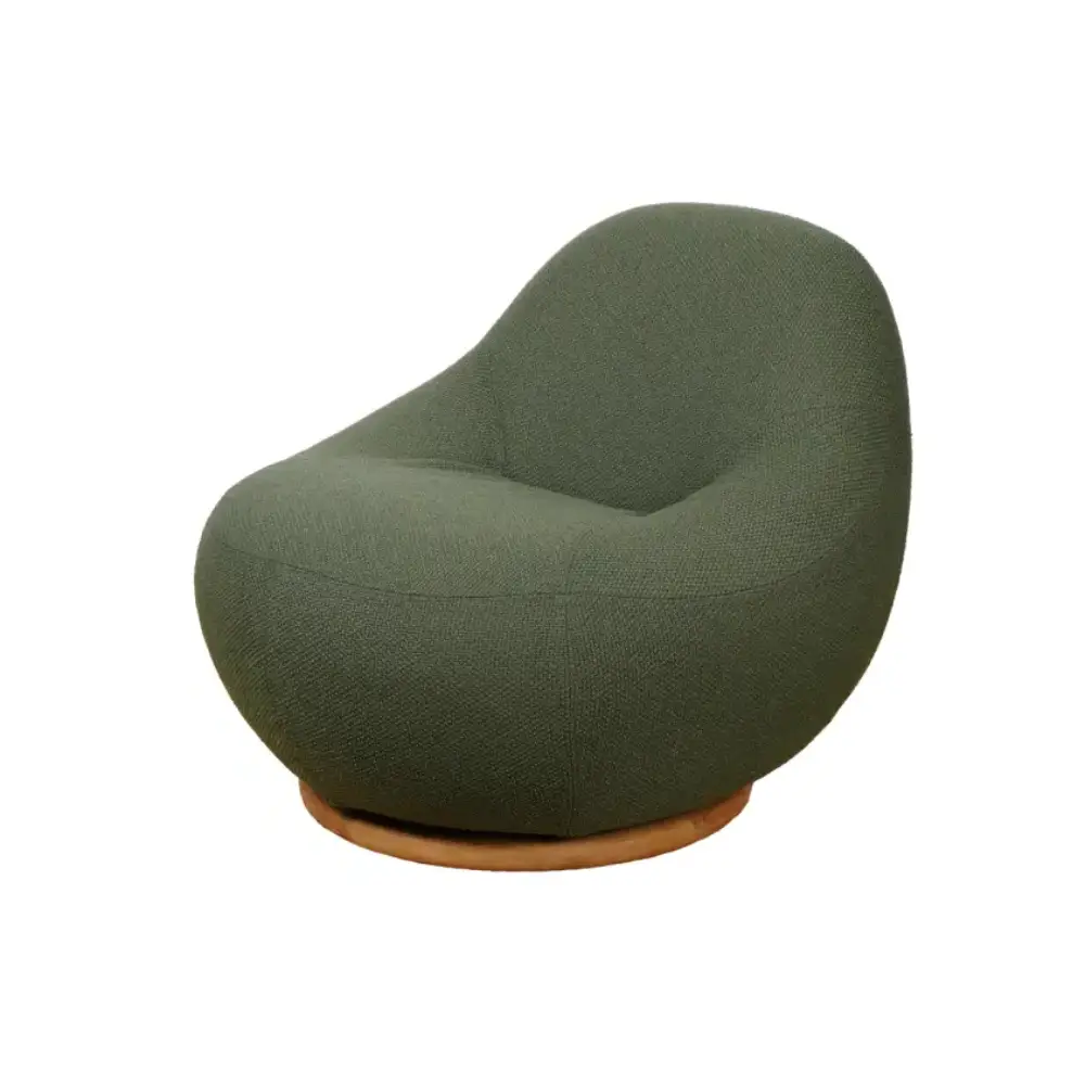 Cane-line, Gem loungefåtölj m/teak svirvel Dark green, Rise