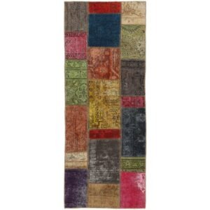 Vintage Patchwork orientalisk matta 75 x 203 cm