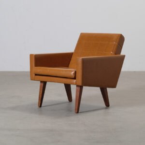 Vintage fåtölj 1960-tal brun