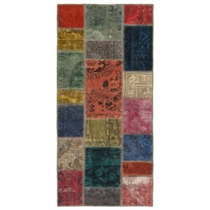 Vintage Patchwork orientalisk matta 76 x 156 cm