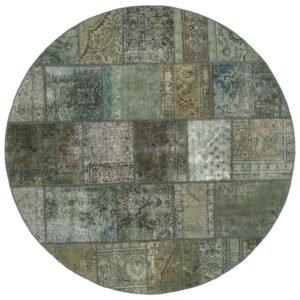 Vintage Patchwork orientalisk matta ø 200 cm