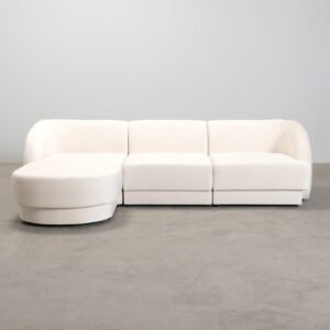 Micadoni Miley 3-sits divansoffa ljusbeige