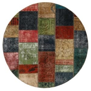 Vintage Patchwork orientalisk matta ø 200 cm