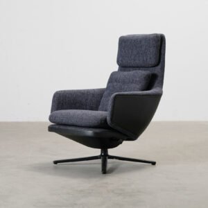 Vitra Grand Relax fåtölj blå / svart