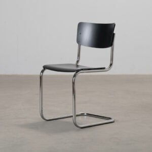 Thonet S 43 Cantilever matstol svart