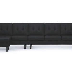 Vislanda 5-sits soffa med divan svart