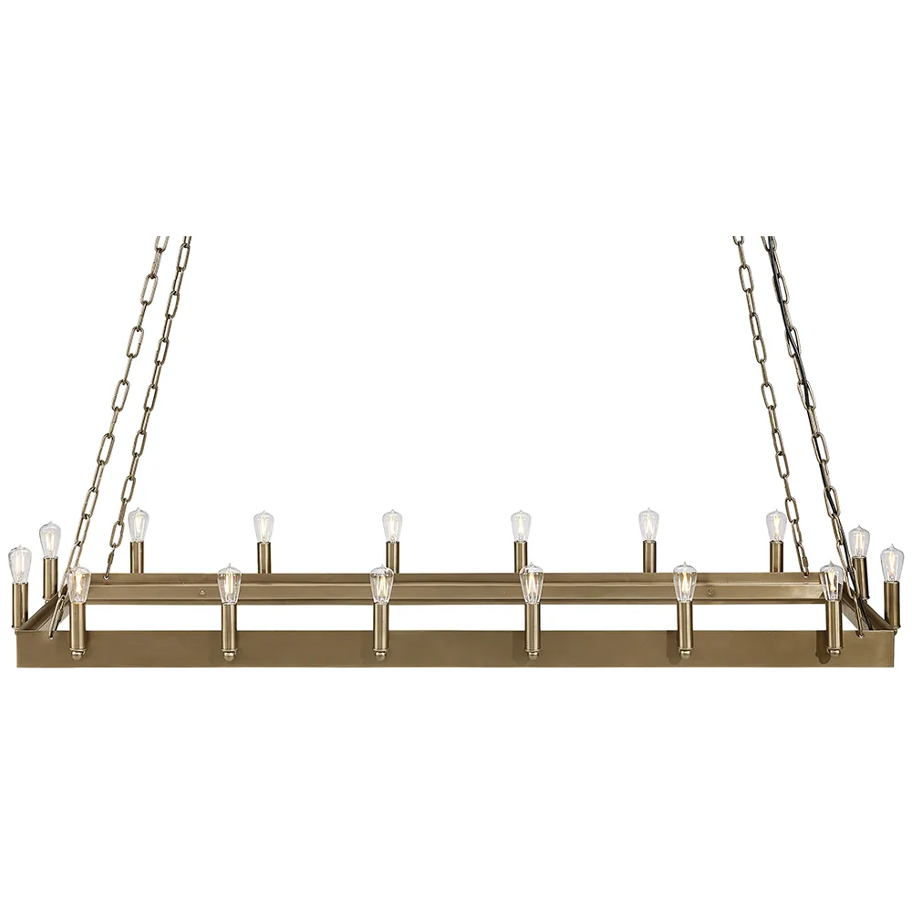 Artwood, Taklampa Crown 148x48 Cm old brass