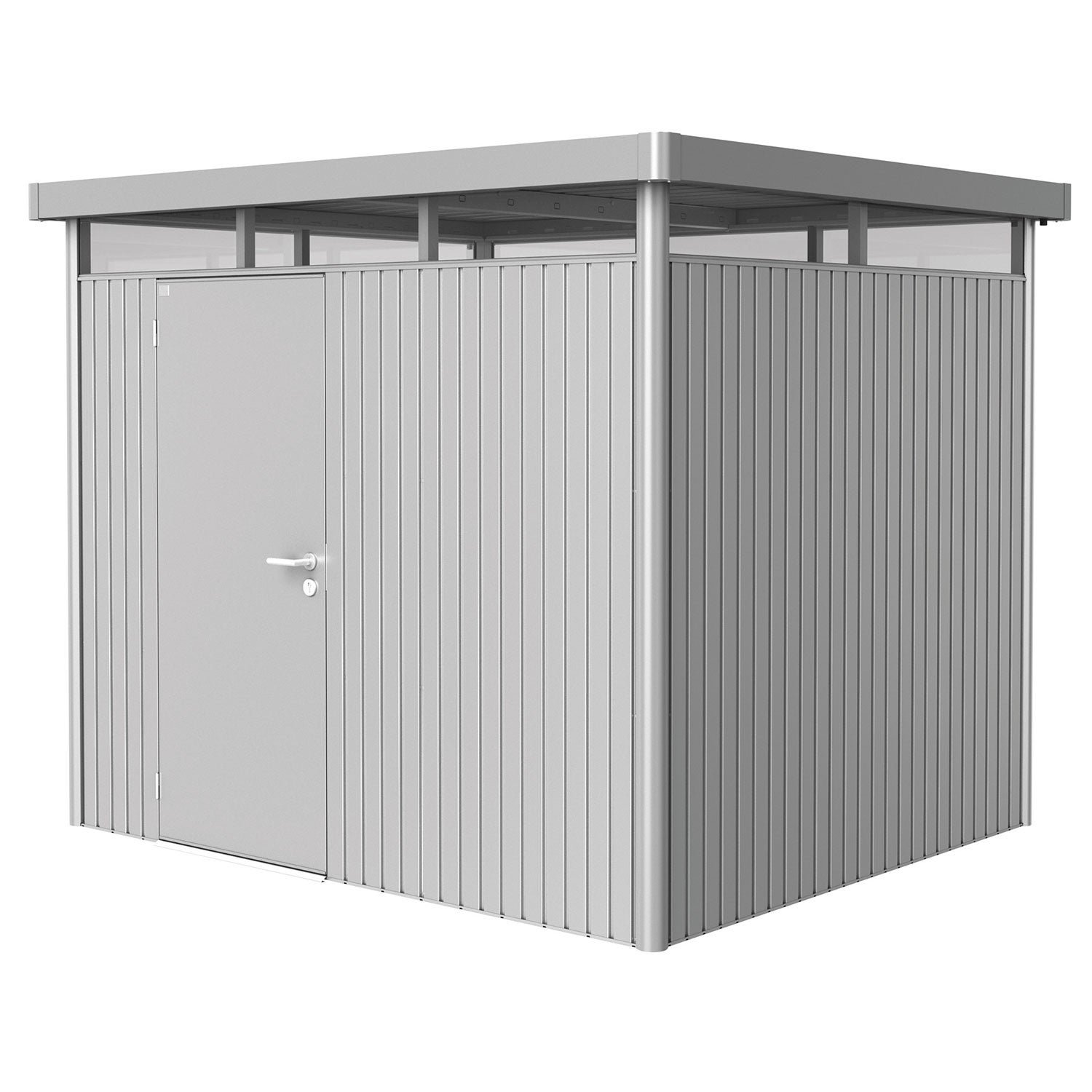 Biohort, Highline trädgårdsskjul storlek h3 metallic silver med