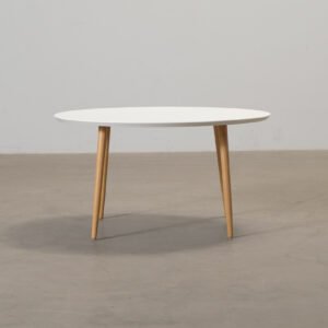 Sofacompany Hubert soffbord ø 90 cm vit / ek