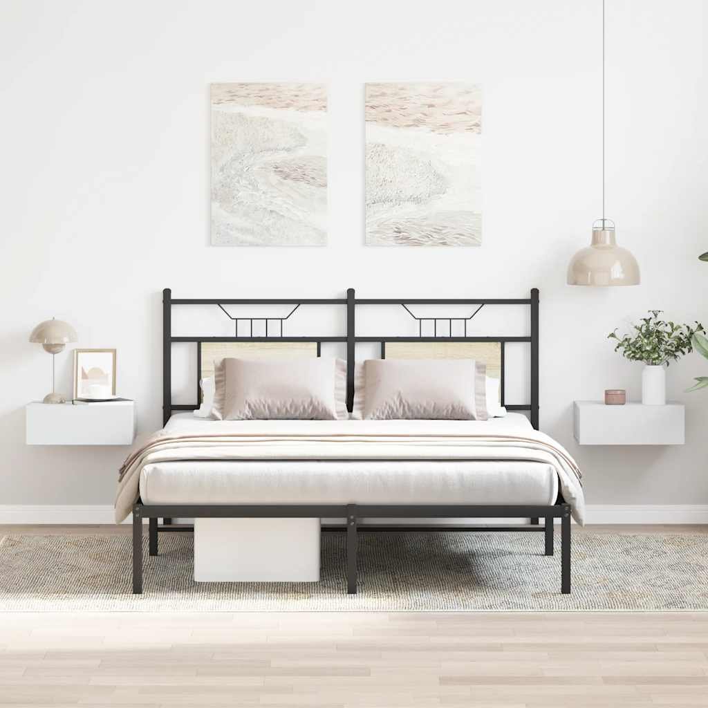 vidaXL Svävande sängbord 2 st vit 40x30x15 cm konstruerat trä