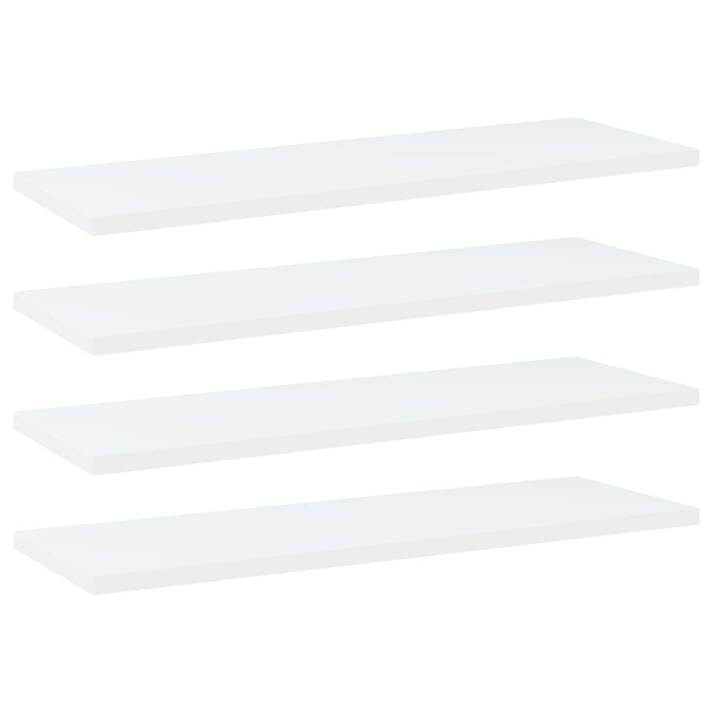 vidaXL Hyllplan 4 st vit 60x20x1,5 cm konstruerat trä