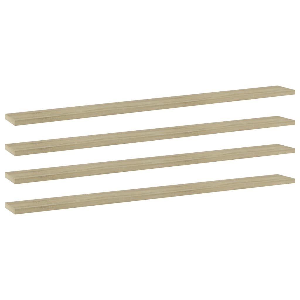 vidaXL Hyllplan 4 st sonoma-ek 100x10x1,5 cm konstruerat trä