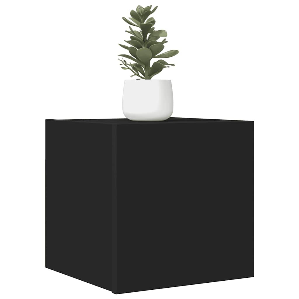 vidaXL Väggmonterat tv-bänk svart 30,5x30x30 cm