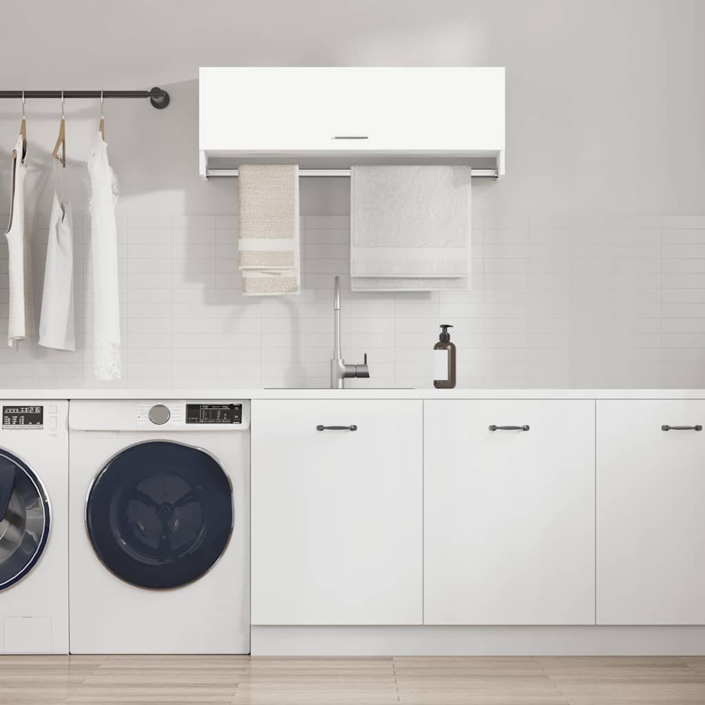 vidaXL Klädhängare vit 100x32,5x35 cm konstruerat trä