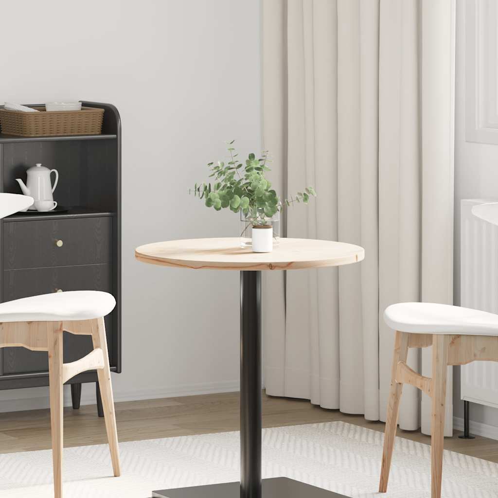 vidaXL Bordsskiva Ø60x2,5 cm massiv furu