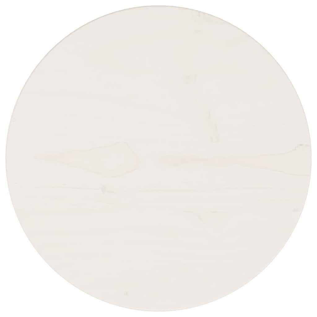 vidaXL Bordsskiva vit Ø30x2,5 cm massiv furu