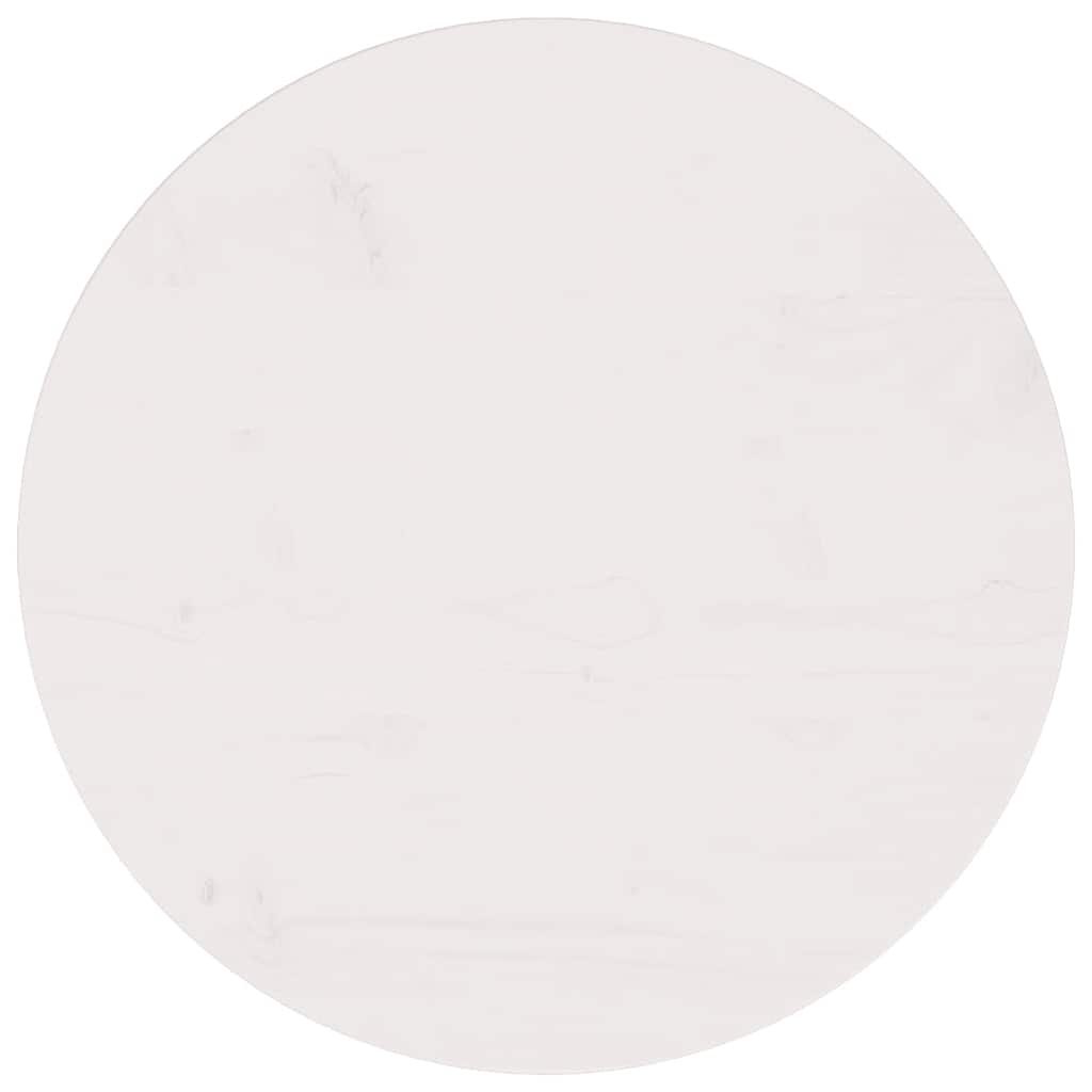 vidaXL Bordsskiva vit Ø50x2,5 cm massiv furu