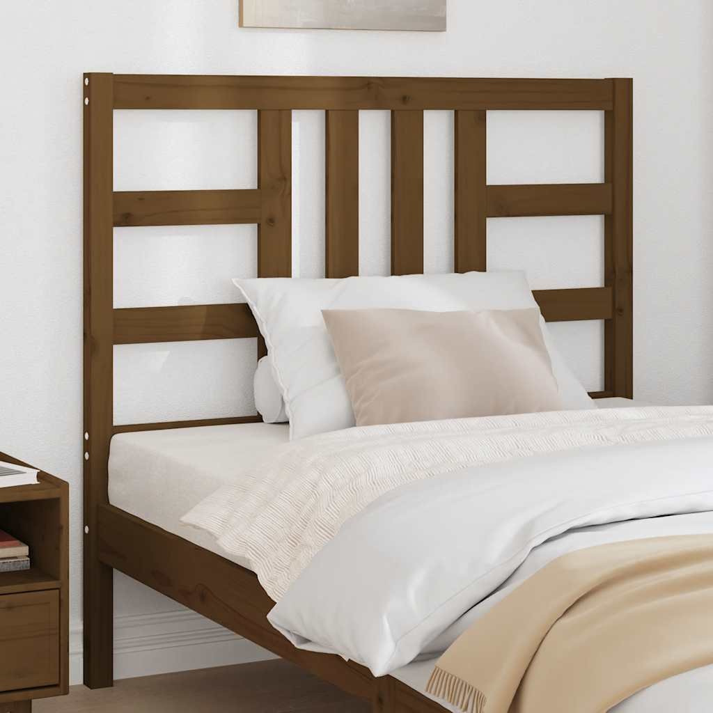 vidaXL Sänggavel honungsbrun 106x4x100 cm massiv furu