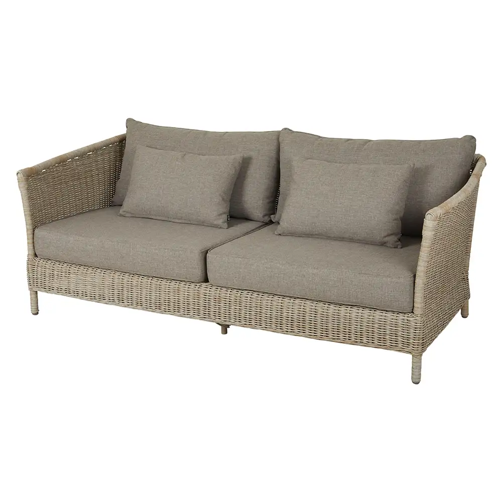 Brafab, Aster 3-sits soffa beige konstrotting inkl dynor