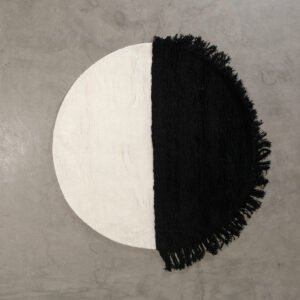 Woven Works Arc ullmatta ø 200 cm vit / svart