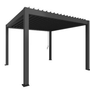 Biohort, Pergola size 3.5 x 3.5 metallic dark grey